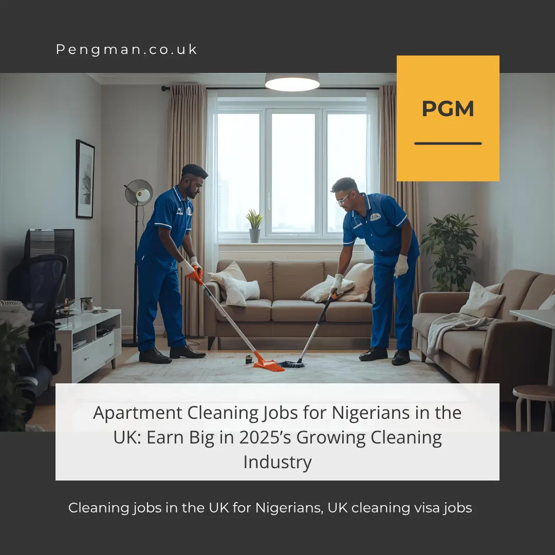Apartment Cleaning Jobs for Nigerians in the UK
