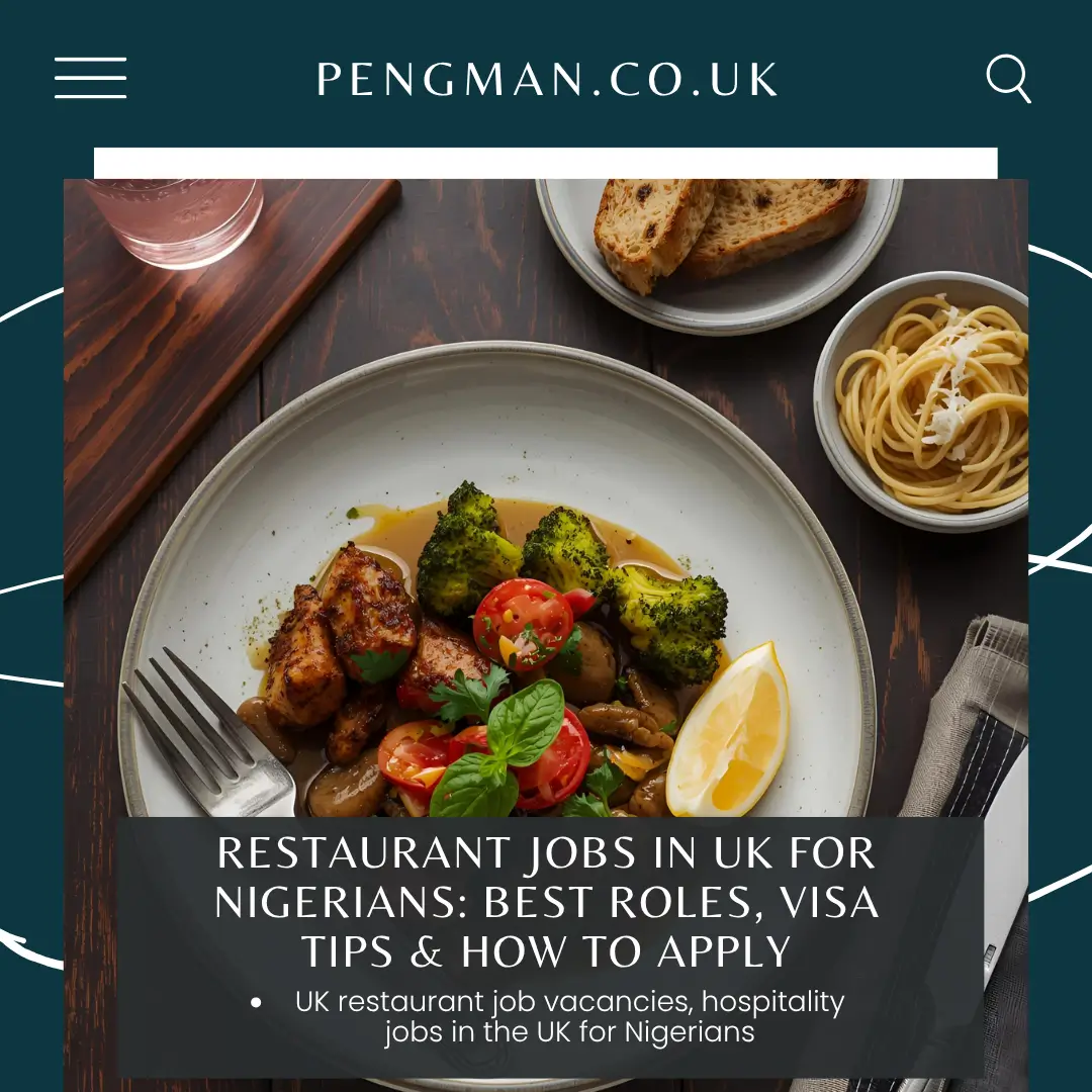 Restaurant Jobs in UK for Nigerians